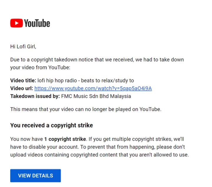 Lofi Girl YouTube kanalı sahte ihbarla kapatıldı