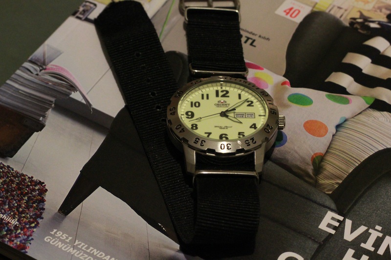  Satılık Orient otomatik EM7A002R, Aviator, full luminova(fosfor) kadran