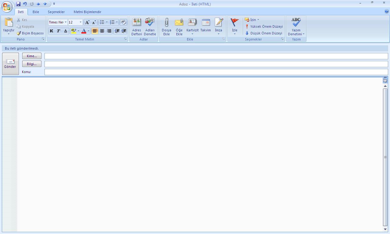  Outlook 2007'de sayfa stilini Değiştirmek?