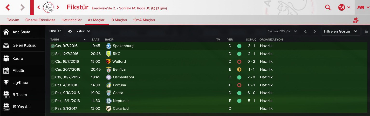  FM 17 | AJAX Akademi Projesi