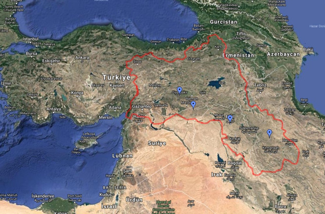 Google arama motoruna 'maps' yazınca ilk olarak Kürdistan çıkıyor.