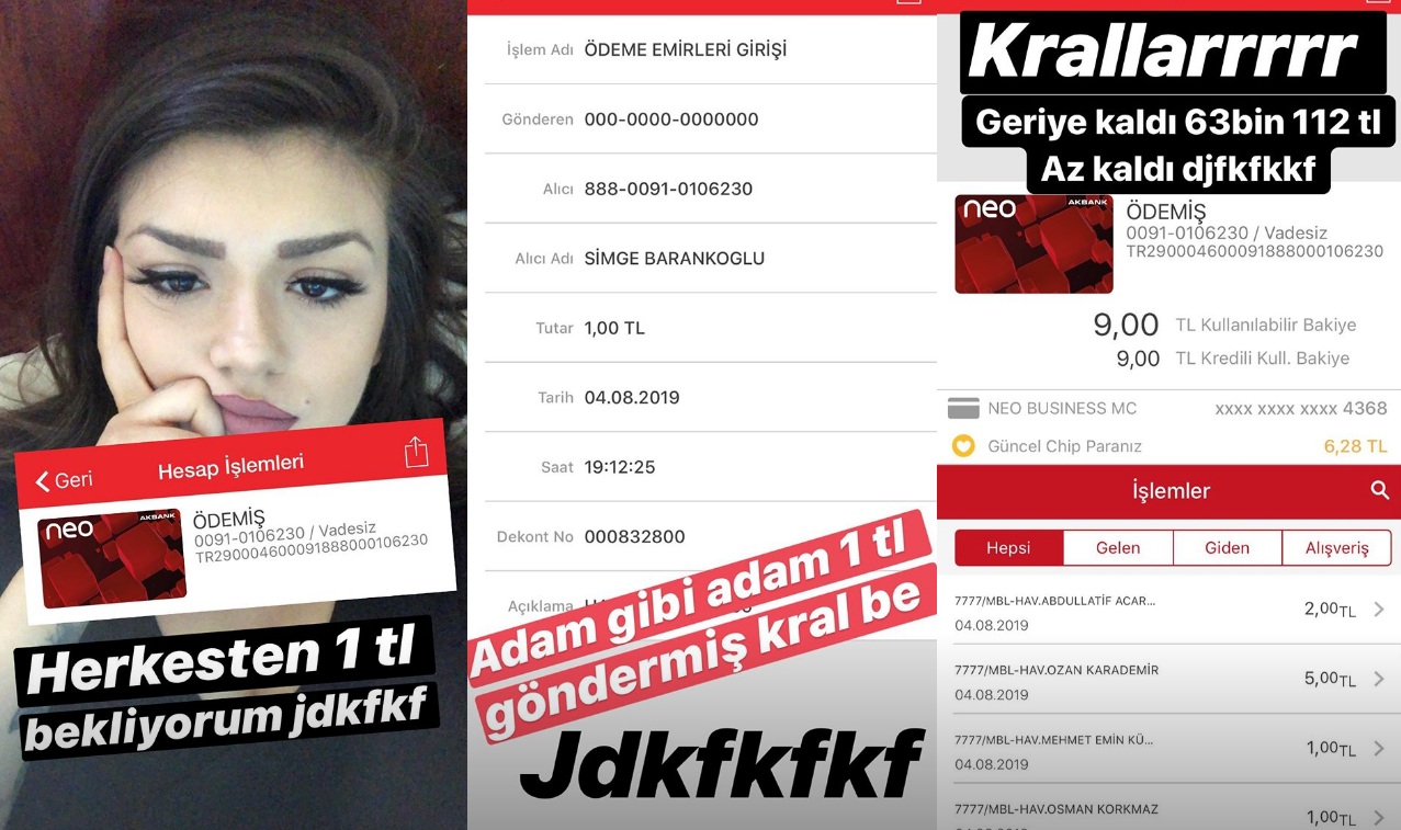 Simge Barankoglu (Yılan) Sosyal Medyada Para Dileniyor