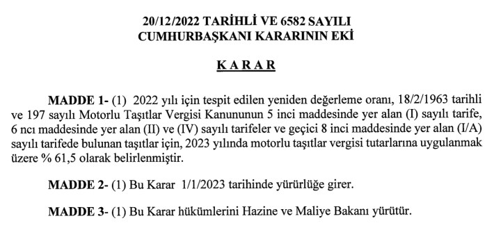 2023 MTV zammına düzenleme: MTV zammı yüzde 61,5 olarak uygulanacak!