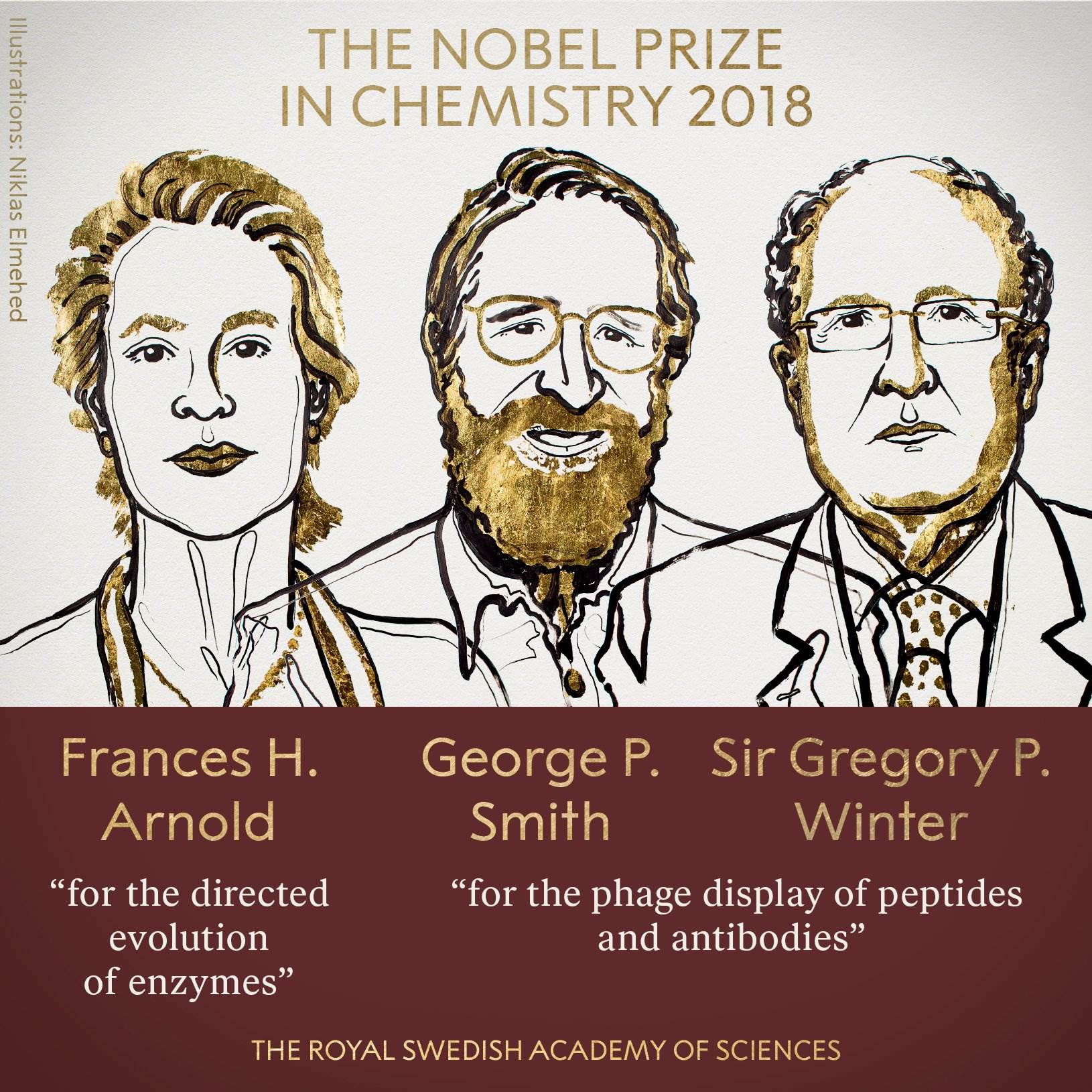 2018 Nobel Kimya Ödülü, 'güdümlü evrim' çalışmaları yürüten üç bilim insanına verildi