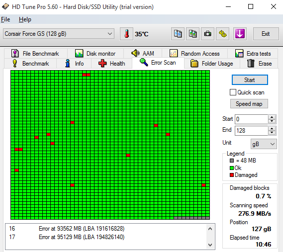  SSD Bad Sector Problemi