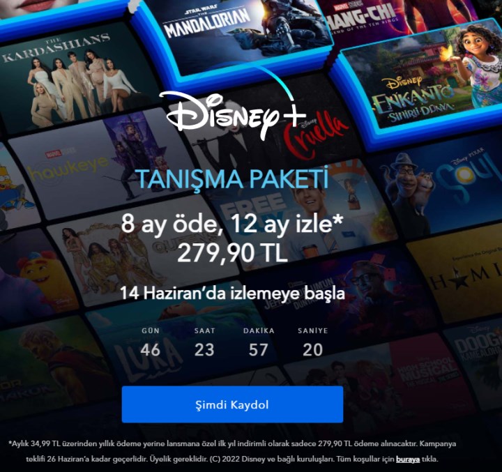 Disney+ platformundan Türkiye'ye özel ön kayıt kampanyası: Yıllık 279,90 TL
