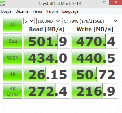  samsung 840 pro 256 gb düşük iops değerleri