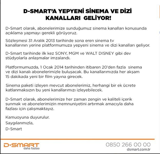  SinemaTv Açıklama