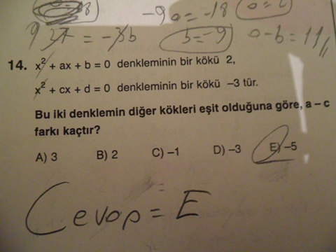  2. Dereceden Denklem Sorularım