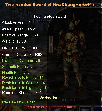  warrior 70 questi sword mu shield mi ?