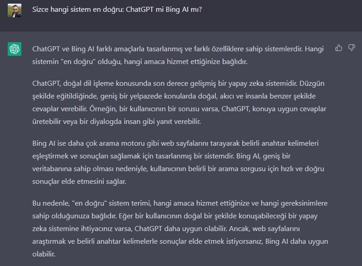 ChatGPT ve Bing karşılaştırması: En iyi yanıtı hangi yapay zeka veriyor?