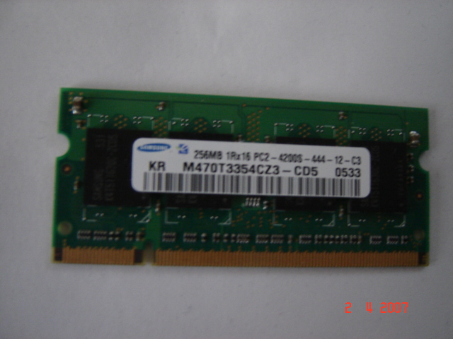  samsung 2*256mb ddr 533 laptop ram-- fiyat iyice indi( 35 ytl) ankara
