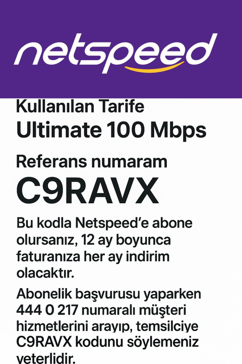 [NETSPEED] ARKADAŞINI GETİR REFERANS KAMPANYASI [ANA KONU]