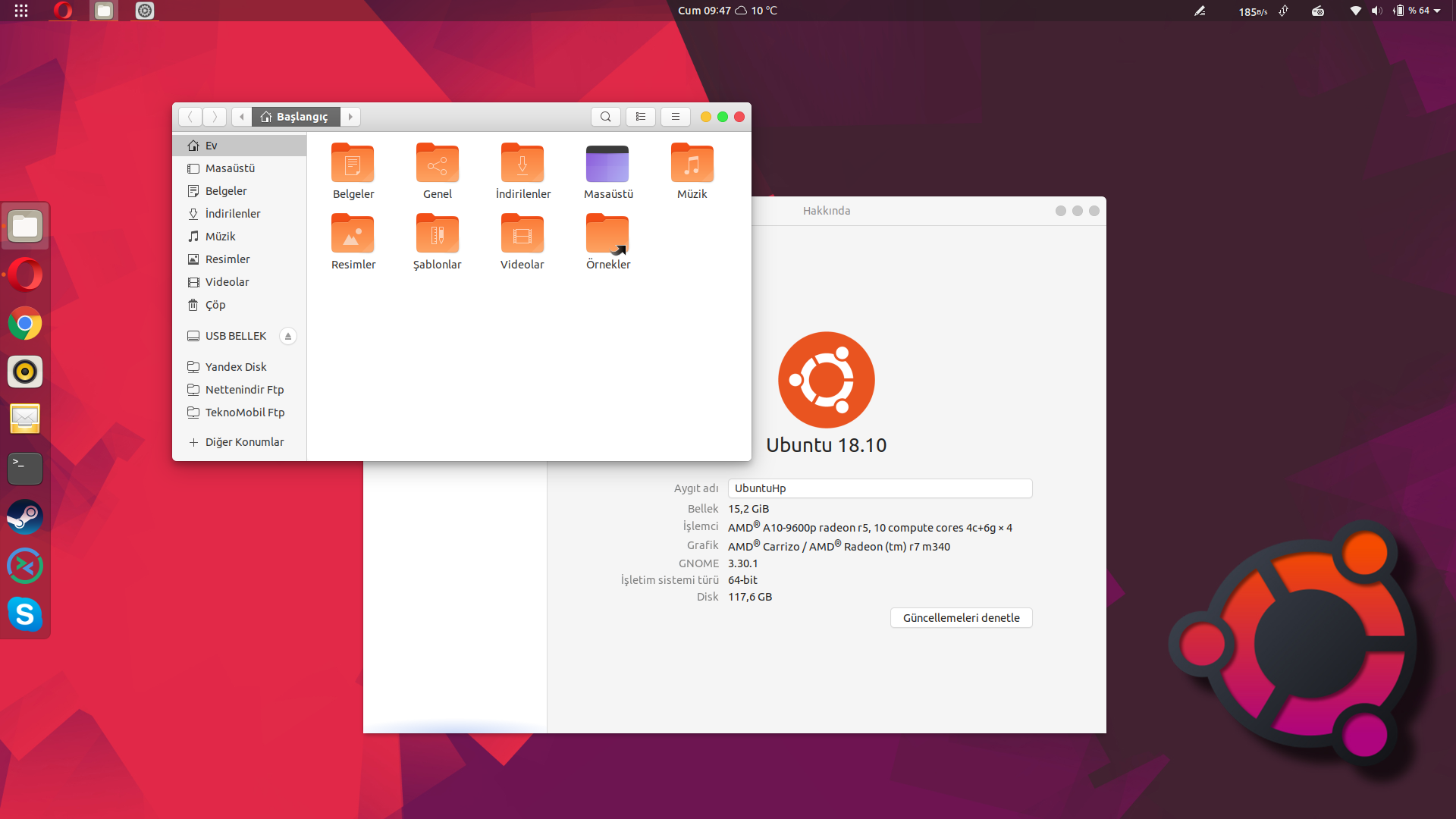 Ubuntu 18.10 Cosmic Cuttlefish Çıktı