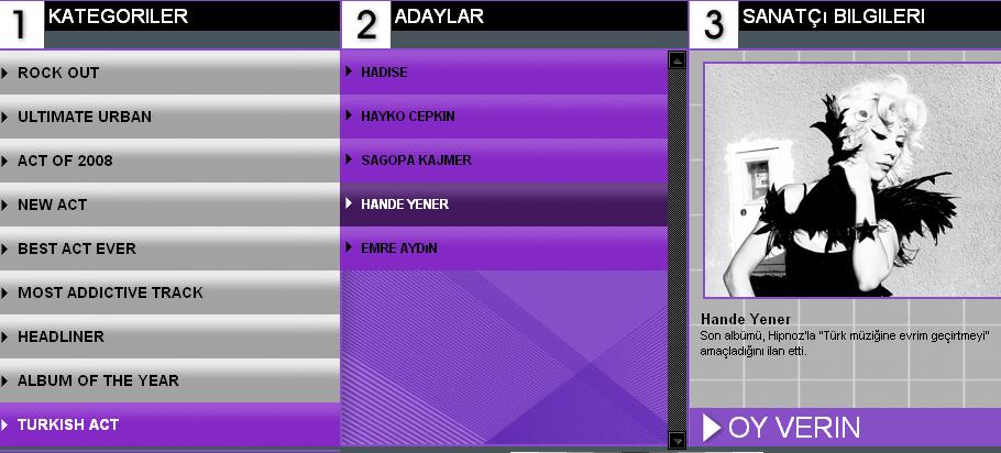  MTV Müzik Ödülleri Liverpool-OYLAR HANDE'YE(ner)