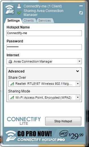  Masaüstündeki interneti connectify ile wireless yapmak yardım lütfen acill
