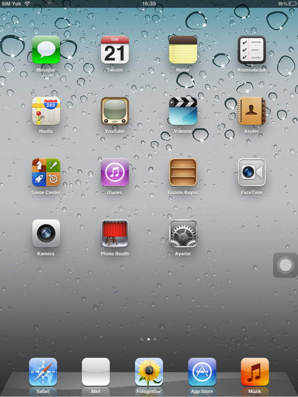  iPad 2 JB den sonra mail ikonu beyaz oldu yardımmmmmm