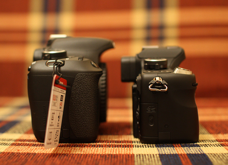  Canon 7D vs Canon 600D vs Panasonic GH1(2) fotoğraflı boyut karşılarştırması