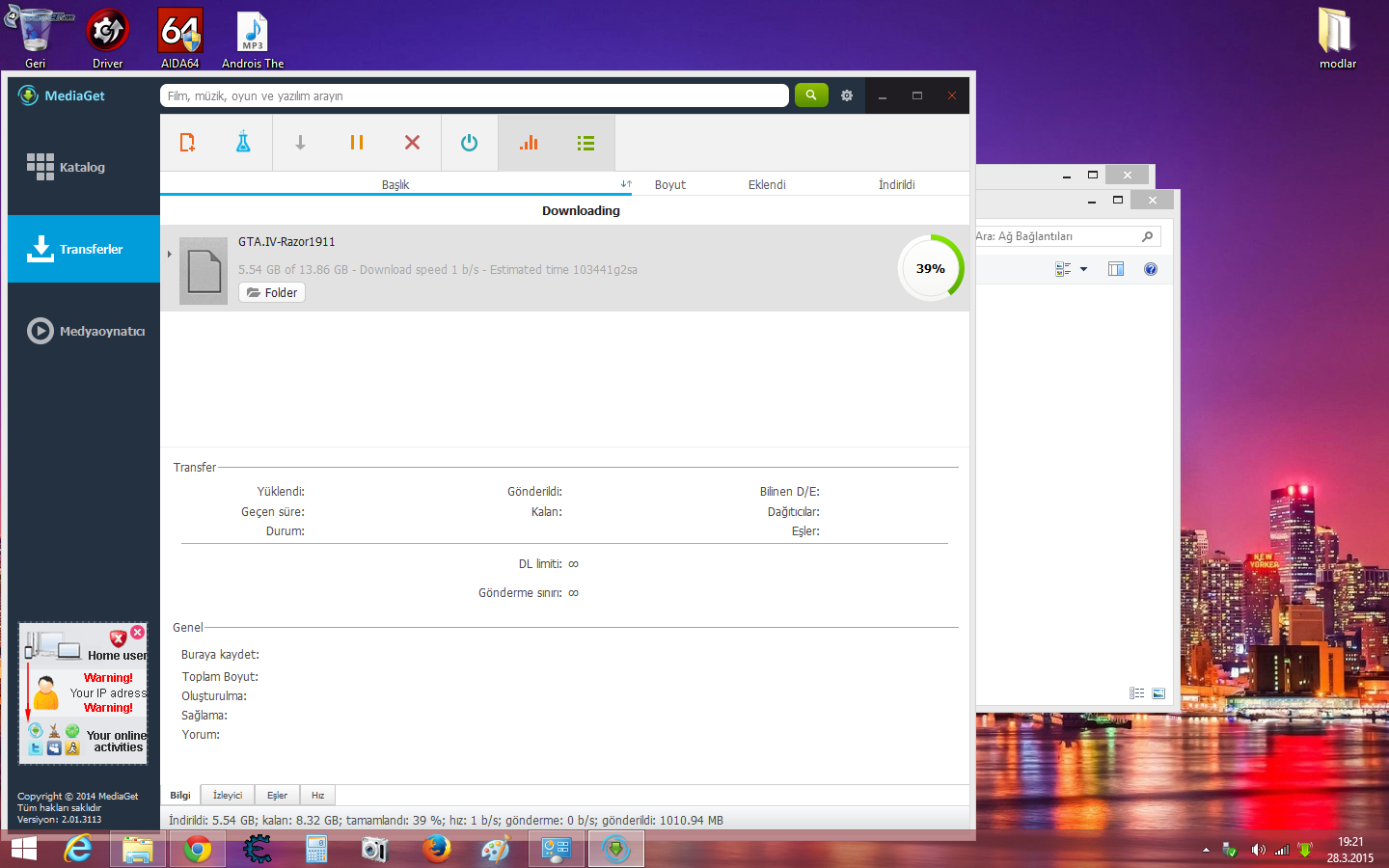  Dosyanın İnmesine 103441 Gün 2 Saat Var.
