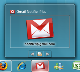  Windows 7 Görev Çubuğunda Gmail Habercisi