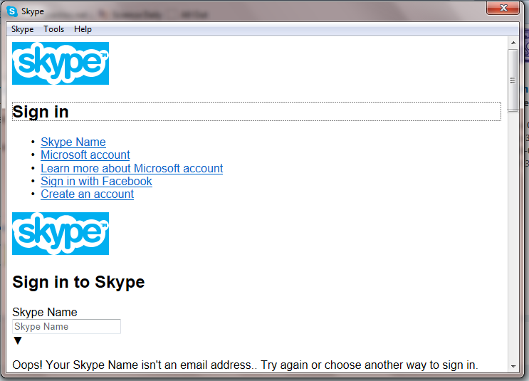  Skype Css Sorunu(Açılış Ekranı Dağınık Görünme Sorunu)