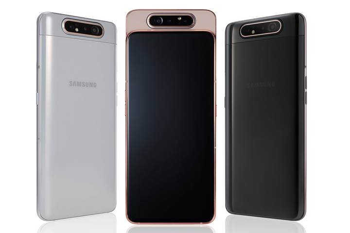 Samsung Galaxy A80 tanıtıldı: Hem kızaklı hem de dönebilen yapıda kamera