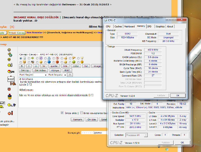  AMD HT-NB OC DEGERLERINIZ ???