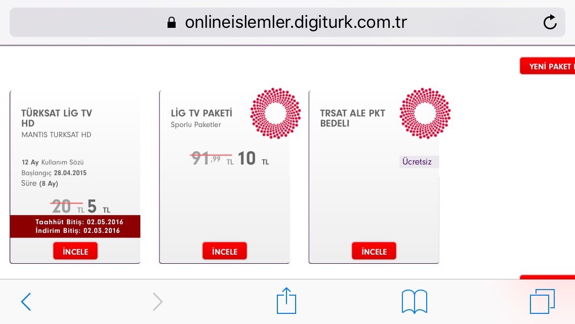  ’EN UCUZ LİG TV!..  DİGiTURK EUTELSAT ŞAMPİYONLAR PAKETİ HD Giriş + 2 Keyif + HD + Şampiyonlar paket