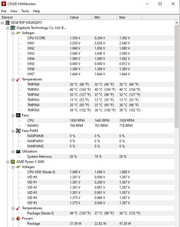 ryzen 5 3600 acayip ısınıyor [ÇÖZÜLDÜ]