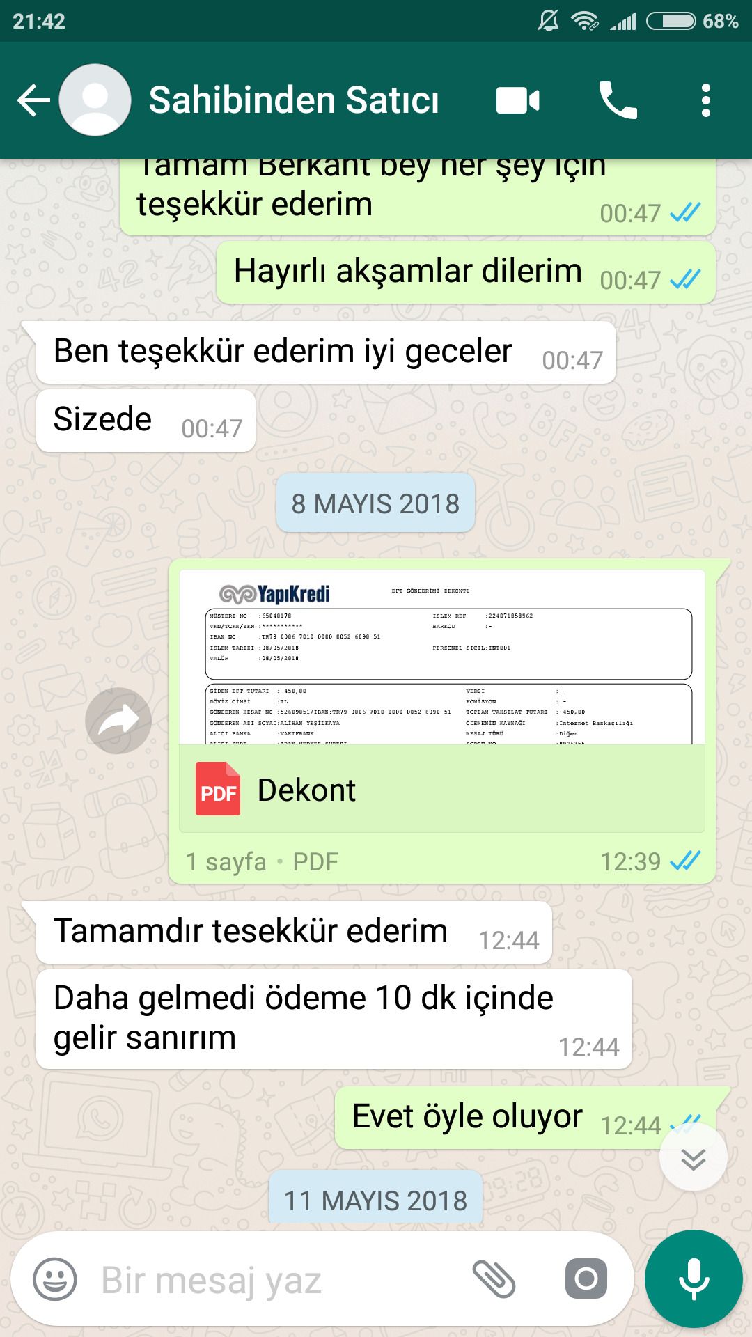 Dolandırıldım 'Berkant Ataseven' Hırsız