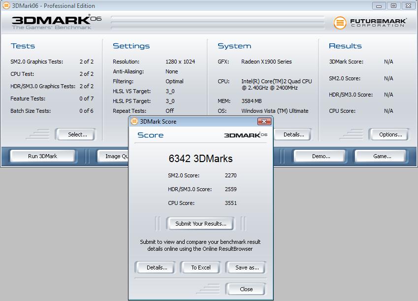  3DMARK06 TESTLERİ... Hayırlı Uğurlu Olsun