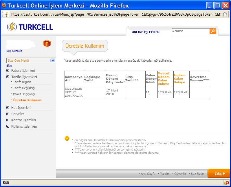  Turkcell Coştu Bir Kere / 12 Ay Taahhütlü Kampanyalar