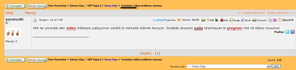  Yuotube video indirme sorunu