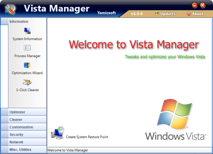  !!! Windows Vista İçin Sistem Optimize Yazılımı !!!