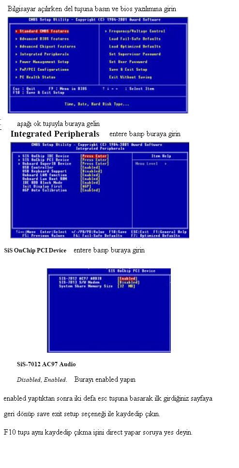  bios yardım