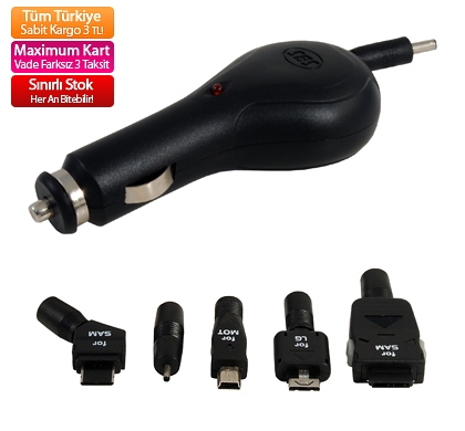  Sbs Universal Cep Telefonu Araç Şarjı 9.99 TL / www.bendeistiyorum.com