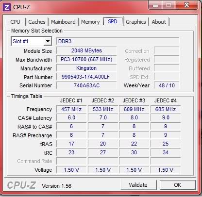  Kingston 1600 Ram 1333 görünüyor. Yaerdım.