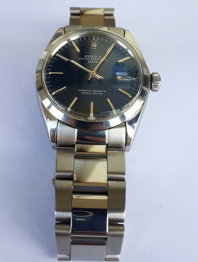  Rolex 1500 Date, Mavi linen kadran