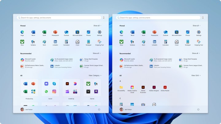 Windows 11’e yepyeni bir Başlat menüsü geldi