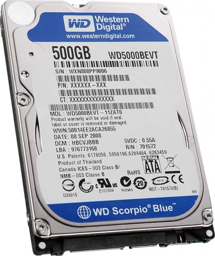  SATILIK 500 GB  2.5 WESTERN  BLUE