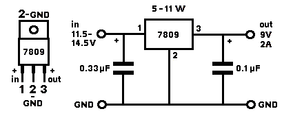 Стабилизаторы 9. 7809 Стабилизатор схема включения. Схема стабилизатора с 12 вольт на 9 вольт. Стабилизатор напряжения 7809 схема включения. Стабилизатор напряжения 9 вольт схема включения.