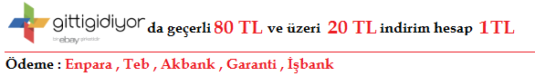 GİTTİGİDİYOR 80/20 İNDİRİMLİ HESAPLAR _ 1 TL