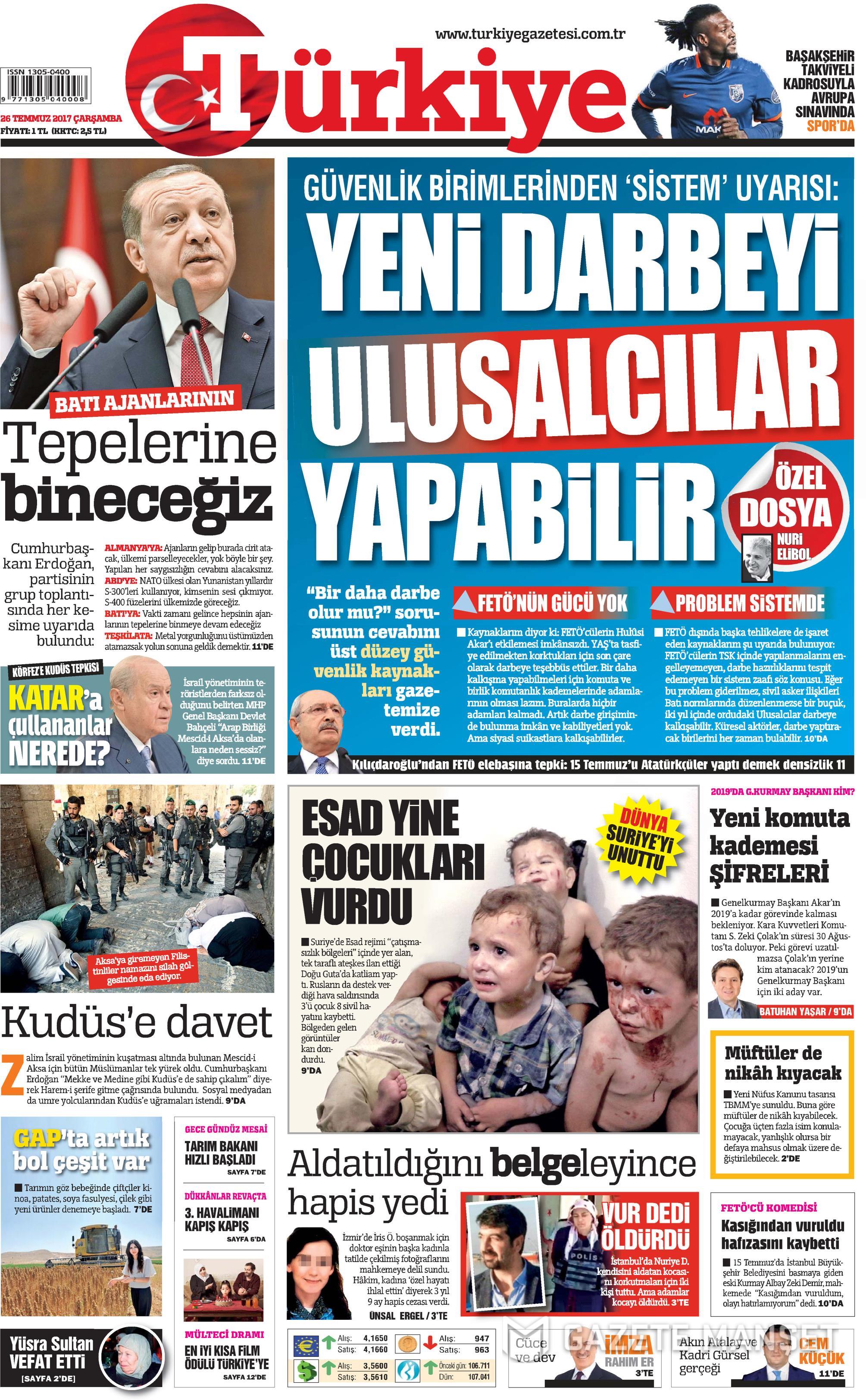 Türkiye Gazetesi:Yeni Darbeyi Ulusalcılar yapabilir