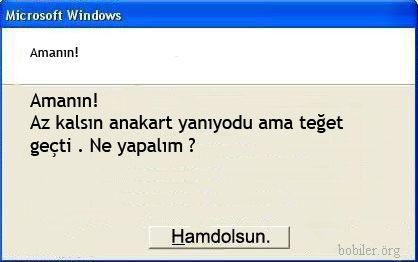  Windows sapıtırsa ne olur? SÜPER :)