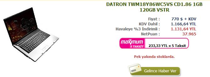 -_-En Çok Satılan Dizüstü Bilgisayarlar (bazı internet mağazalarında)-_-