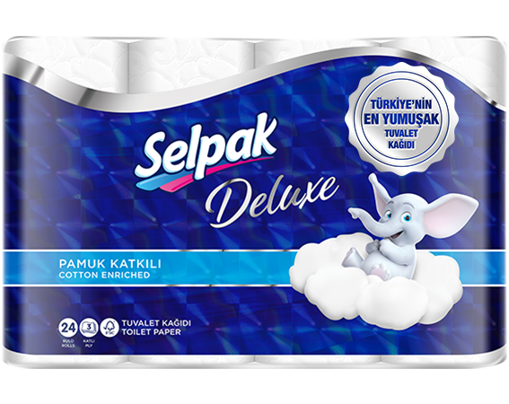 SELPAK DELUXE TUVALET KAĞIDI 24'LÜ 30,32TL MİGROS