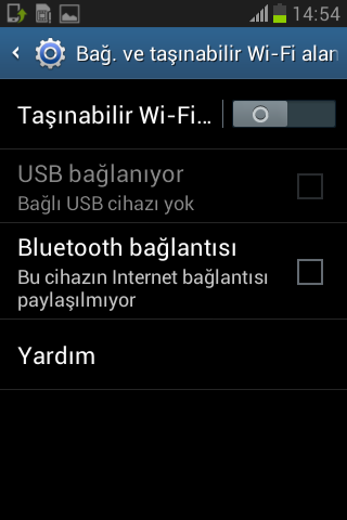  telefonu wifi agına baglayıp interneti bilgisayara aktarmak