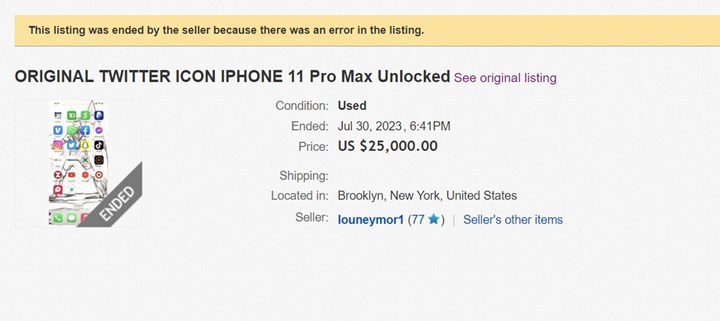 Eski Twitter logosuna sahip iPhone’lar rekor fiyata satılıyor