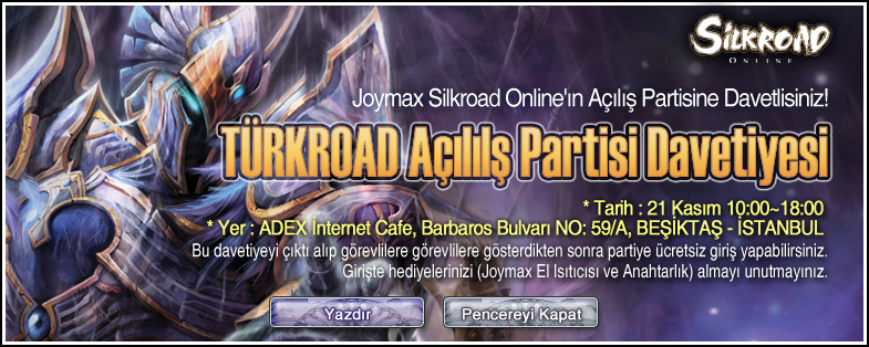  Joymax İşbirliği İle Silkroad Lan Party