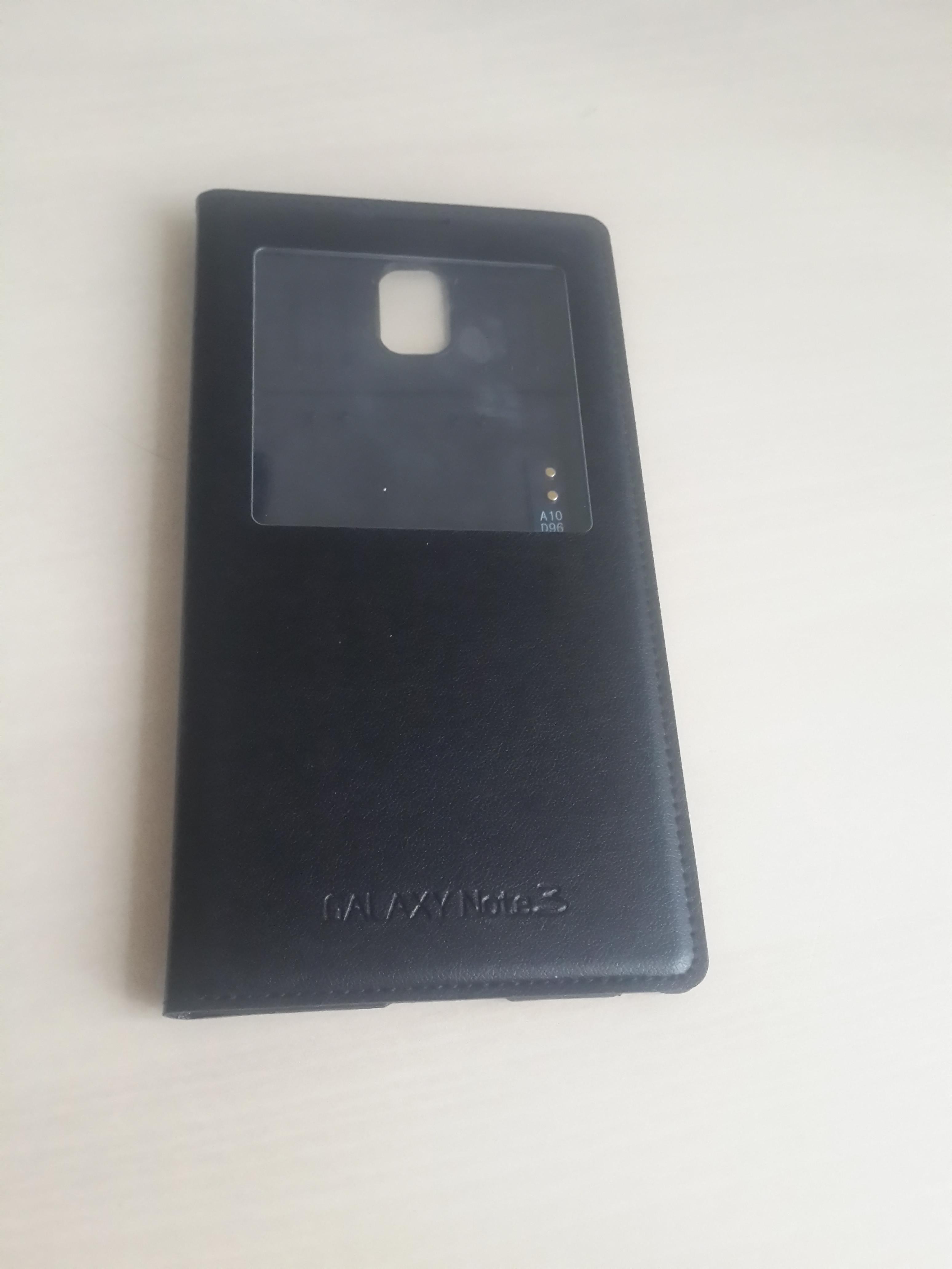  Note 3 S-View Cover Siyah & Spigen Case Neo Hybrid - Metal Slate